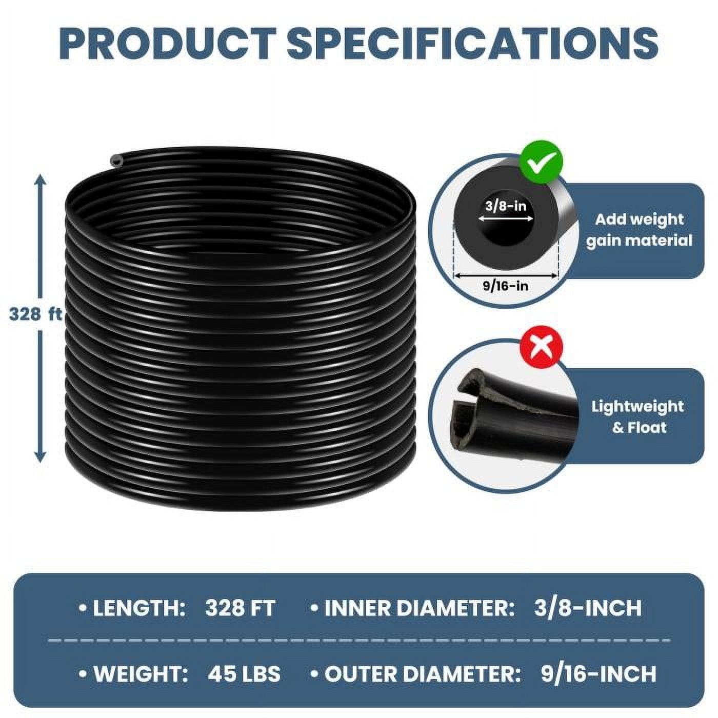 Professional-Grade Aeration Solution - 328 Foot 3/8" Weighted Hose with Complete Accessories
