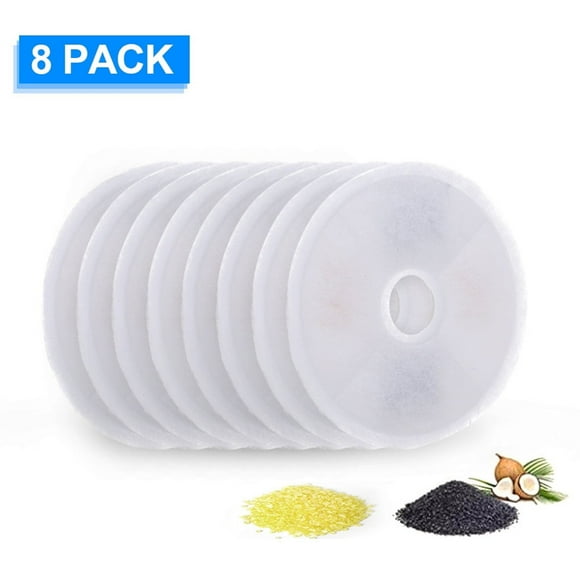 Hweilai Cat Water Fountain Filters Replacement Filters for Pet Catit Flower Fountain GEX Cat Water Fountain 8PCS