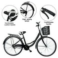 thumbnail image 3 of ZNNT 26" Beach Cruiser Bicycle, Commuter Bike with Basket, Steel Frame Urban Bike for Adult/Men/Women, 3 of 8