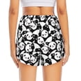 thumbnail image 3 of Picia Cute Panda (3) Pattern Women's 2 in 1 Athletic Running Shorts High Waisted Workout Casual Gym Sweat Shorts with Comfy Liner Zipper Pockets-Small, 3 of 9