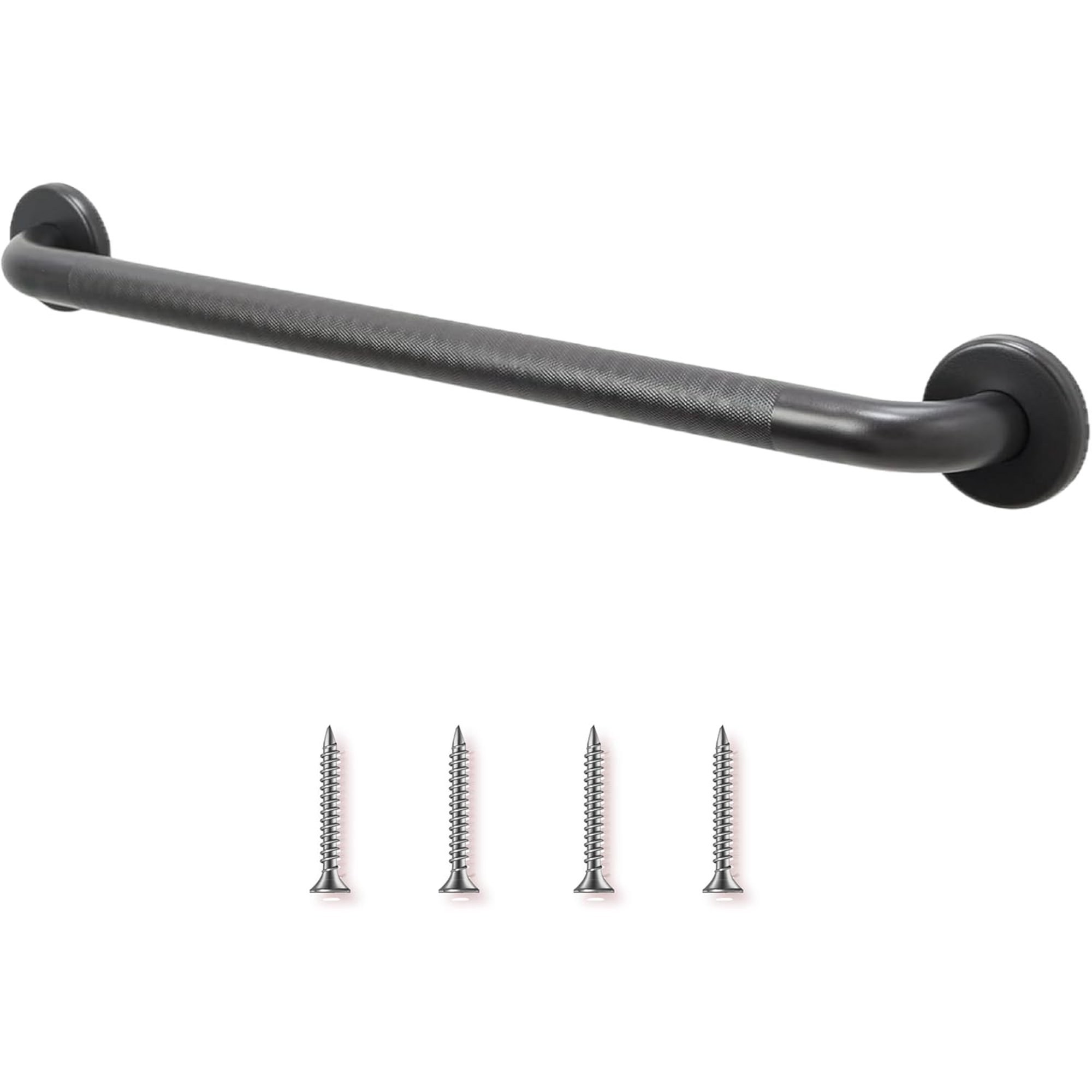 36” Shower Handle Knurled Grip | 304 Stainless Steel Grab Bars for Bathtubs and Showers | Oil Rubbed Bronze ADA Standard Hand Rails for Seniors, Children, Injured People | Supports Upto 400lbs