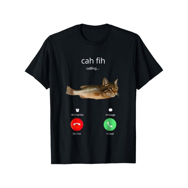 Camiseta Cah Fih Llamando Recordarme Mensaje Rechazar Aceptar Llamada Telefónica