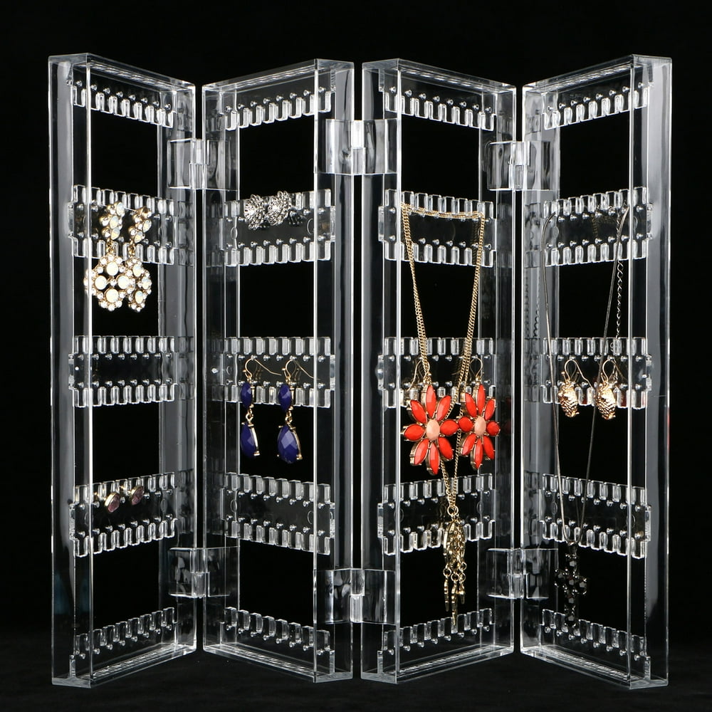 EEEkit Earrings Ear Studs Necklace Jewelry Display Rack Stand Organizer Case Holder Box for
