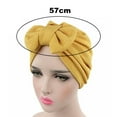 thumbnail image 3 of Pre-Tied Bow Bowknot Headwrap Turban Bonnet Beanie Cap Headband Headwear for Women and Girls, 3 of 7