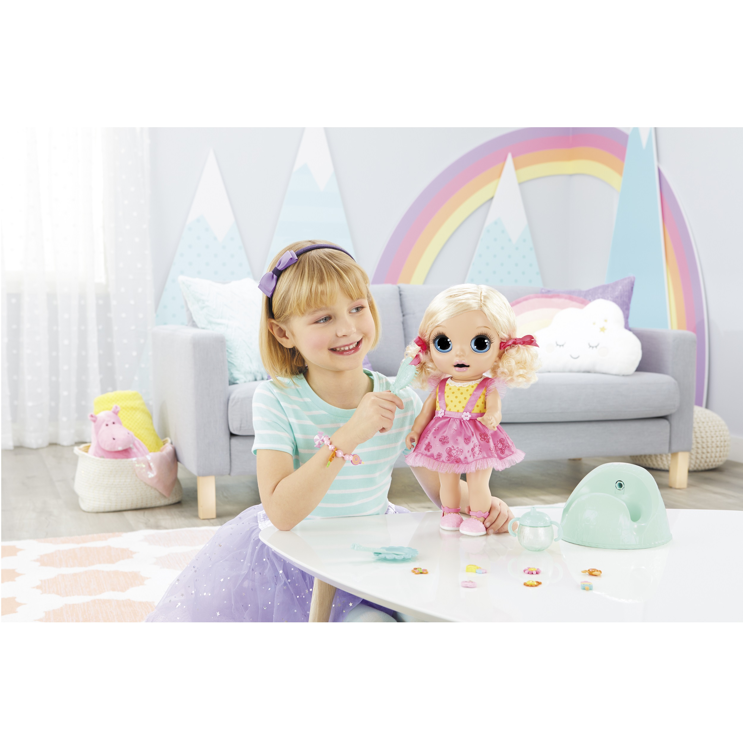Baby Born Surprise Magic Potty Surprise Blue Eyes – Doll Pees Glitter & Poops Surprise Charms Doll Playset - image 6 of 8