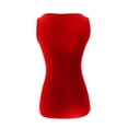 thumbnail image 5 of Tank Tops for Women Sequin Slim Round Neck Tank Top Red 2XL, 5 of 6