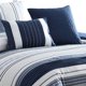 thumbnail image 2 of Juego de ropa de cama Benzara Alfa King de 5 piezas con rayas jacquard, 2 of 5