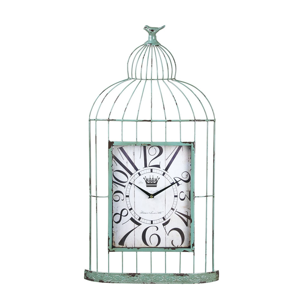 Cape Craftsmen Metal Bird Cage Clock