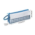 thumbnail image 3 of Kbndieu High Capacity Pencil Case, Plaid Zipper Pencil Pouch, Lightweight & Spacious Pencil Bag Box Organizer, Multifunctional Stationery Pen Bag, 3 of 6