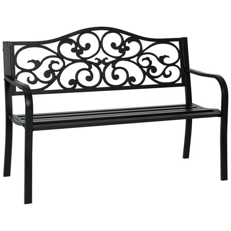 Best Choice Products 50-inch Classic Metal Garden Bench with Verdi Floral Scroll Design, (Best Woodworking Bench Design)