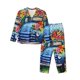 thumbnail image 1 of Fotbe Floral Truck Welcome Conjunto de Pijama de Manga Larga para Mujer con Estampado, Ropa de Dormir de 2 Piezas, Conjunto de Casa Suave y Cómodo con Bolsillos-XX-Large, 1 of 7