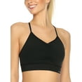 thumbnail image 3 of RELLECIGA Beach Yoga Women's V Neck Ruched Sports Bras Fitness Support Workout Bras, 3 of 5