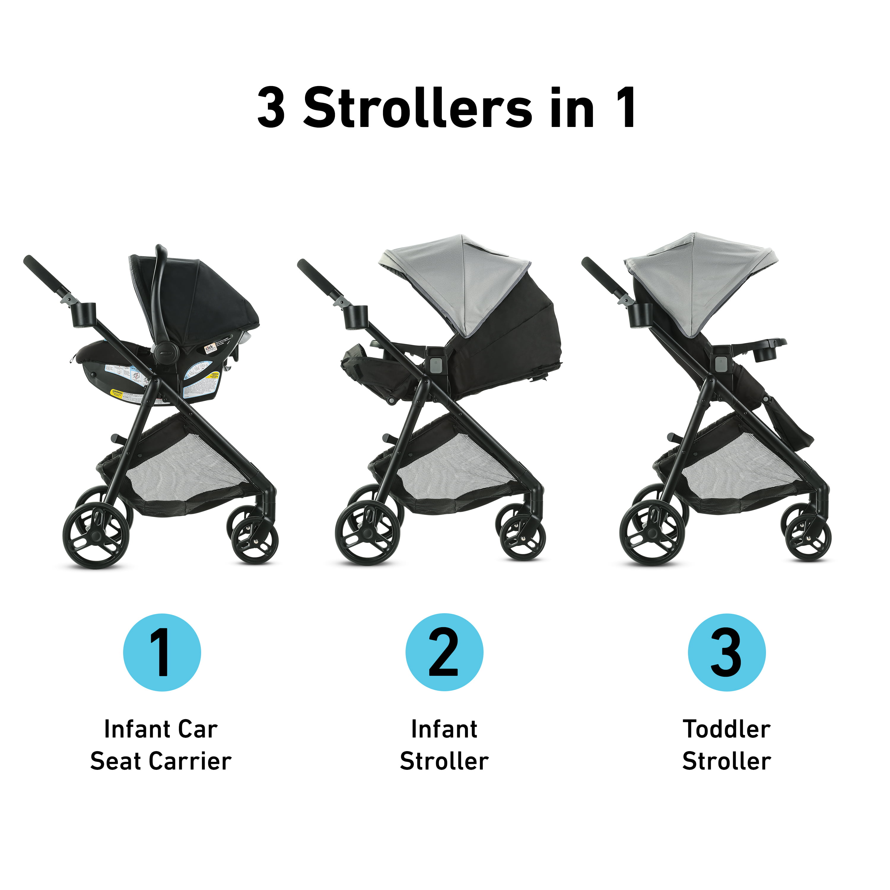 modes 3 in 1 stroller
