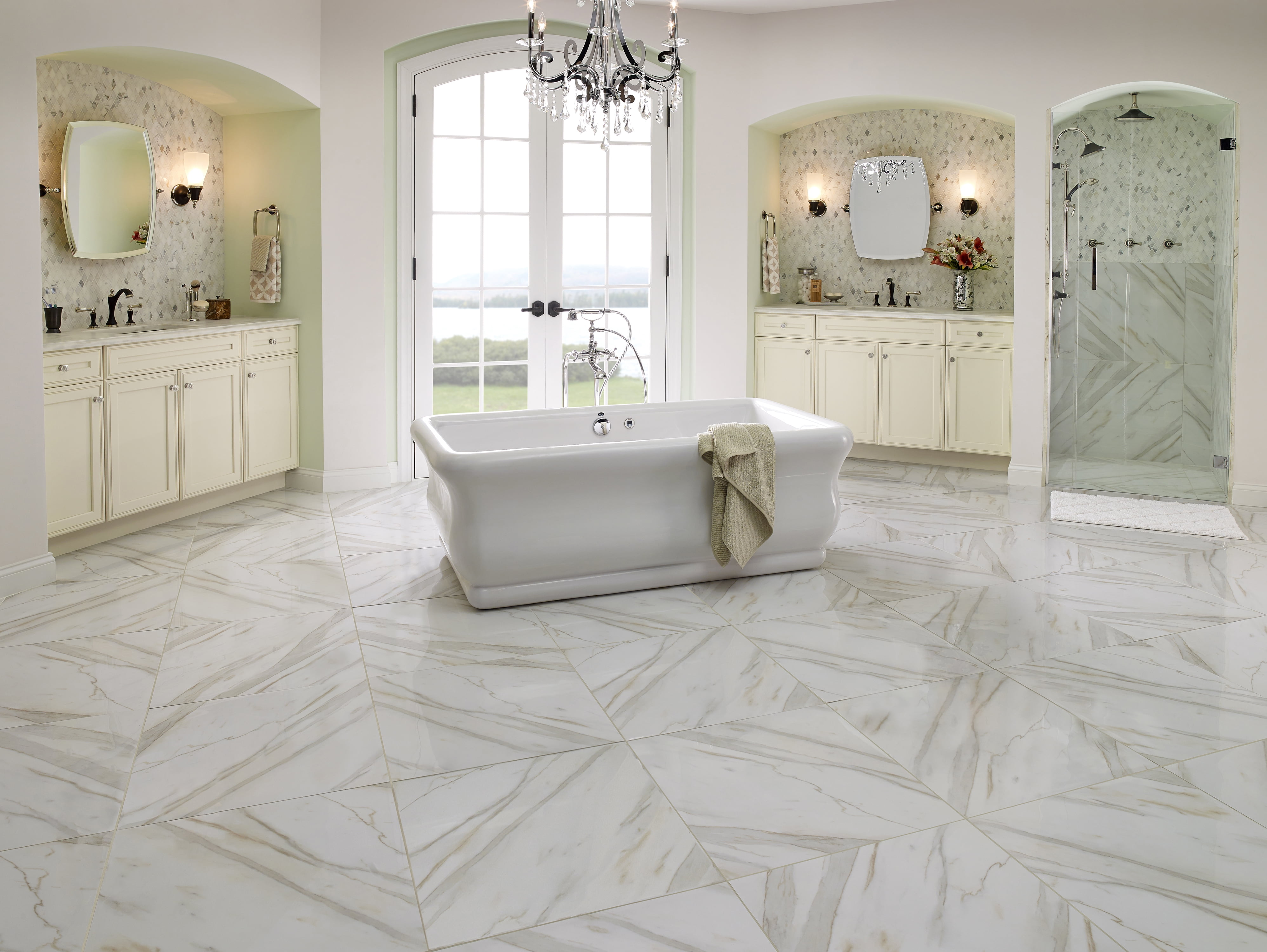 MSI Calacatta 24 in. x 24 in. Glazed Porcelain Floor and Wall Tile (16 Sq. ft. / Case)
