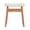 Linen with dark natural wood legs, variant on Carolayne Vintage Vanity Stool, Upholstered Non-Slip, Beige with Dark Natural Wood Legs