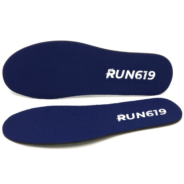 RUN 619 Thin Flat No Arch Shoe Inserts for Walking Running and Hiking