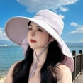 thumbnail image 6 of SikaFu Summer Outdoor Sunscreen Sun Hat With Ponytail Hat Female Version Of Fashion Big Eaves Showed Face Small Shawl Fisherman Hat, 6 of 9