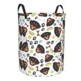 thumbnail image 2 of Daiia Rottweiler Round Laundry Basket with Handles Thickened Waterproof Circular hamper,Dirty Clothes Storage Basket for Bedroom,Bathroom,College Dorm-Small, 2 of 8