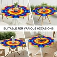 thumbnail image 7 of Colorful Tie Dye Star Pattern Round Fitted Tablecloth with Elastic Edge,Dining Table Cover Waterproof,Outdoor Round Tablecloth for Camping,Dining,Indoor and Outdoor, 7 of 7