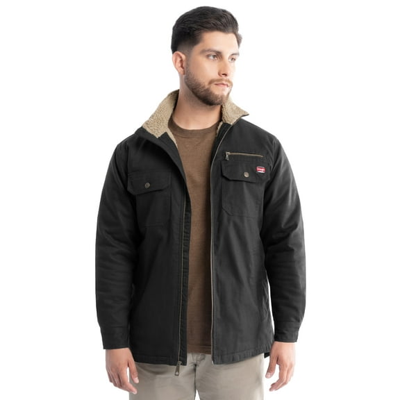 Wrangler Workwear Men's Mock Neck Jacket with Inner Linning Insulating Fabric, Size S-3XL