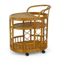 thumbnail image 5 of SK New Interiors Trolly Moving Serving Cart Bar Table ECO Natural Rattan Wicker Handmade, Colonial, 5 of 7