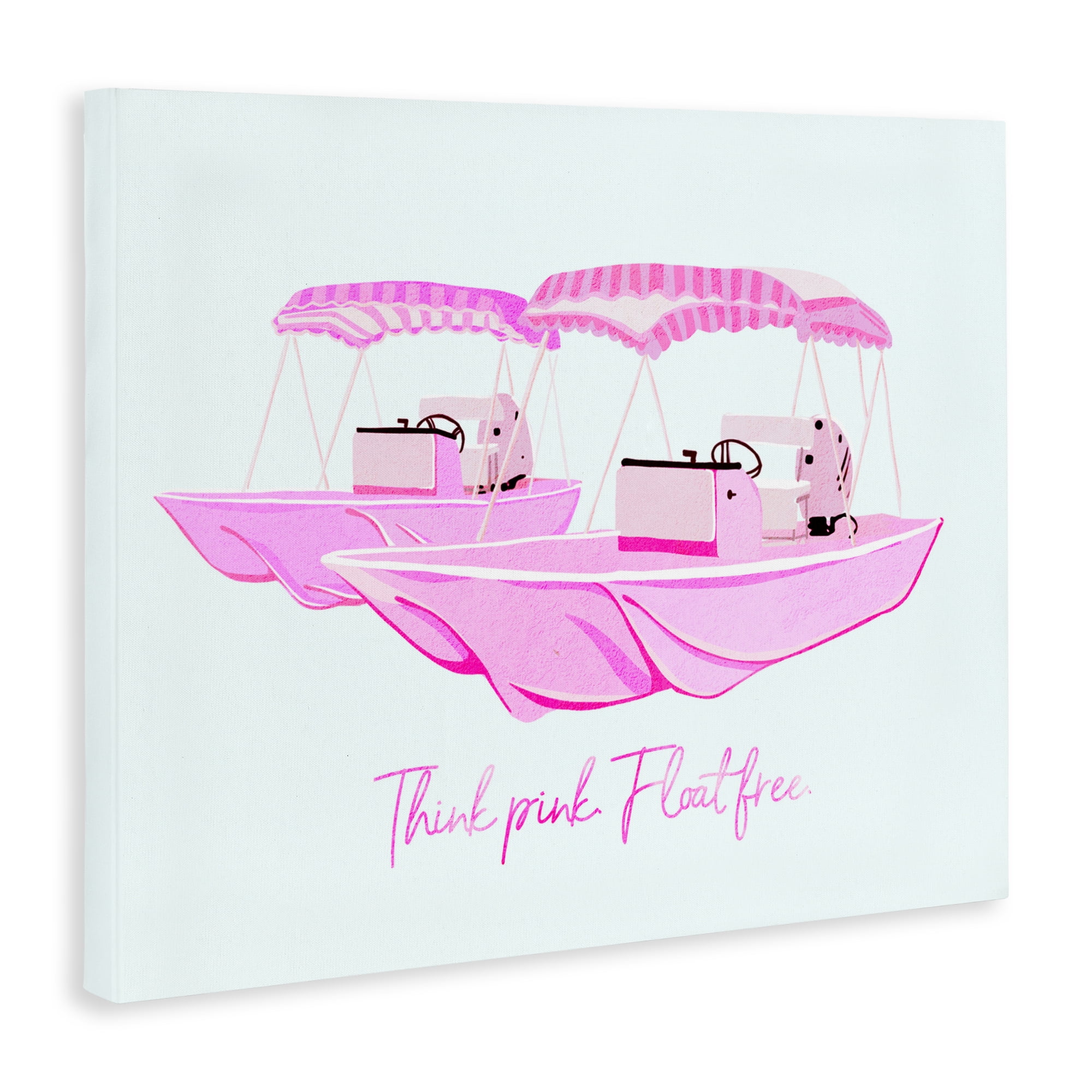 Think Pink Float Free Boats Canvas Wall Art, design by Ziwei Li