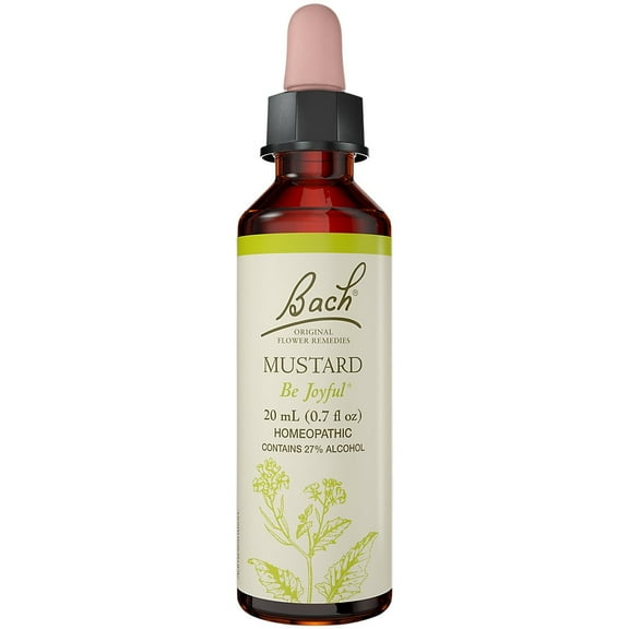 Bach Original Flower Remedies, Mustard for Joy, 20mL Dropper