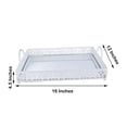 thumbnail image 3 of Efavormart 16"x12" Lace White Metal Decorative Serving Trays with Handles, Rectangle Mirrored Vanity Trays for Party, Wedding Tray, Kitchen Decoration, and Sweets Farmhouse Tray, 3 of 10