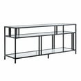 thumbnail image 5 of Evelyn&Zoe Cortland Rectangular TV Stand with Glass Shelves for TV's up to 60" in Blackened Bronze, 5 of 9