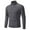 Dark Gray, variant on Men's Quarter Zip Up Sweater Striped Pullover Polo Mock Neck Sweaters Casual Long Sleeve Twist Cable Knit Fall Winter Sweatshirts Beige L