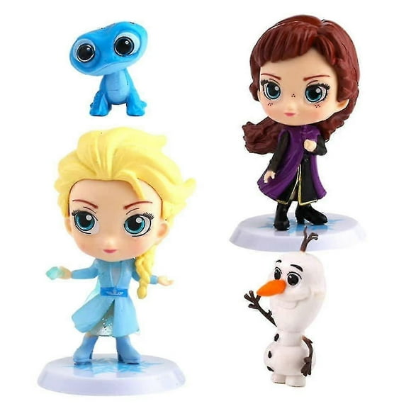 Mini Figures Set, 4pcs Frozen Cake Decoration Birthday Party Cake Decoration Cake Topper Supplies BBLVER