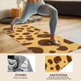 thumbnail image 4 of Yellow and Brown Of Leopard Print Hot Yoga Mat Towel Non Slip for Hot Yoga - Quick-Drying Yoga Mat Cover with 4 Corner Pockets with Travel Bag - Hot Yoga Towel Non Slip 70"x26", 4 of 6
