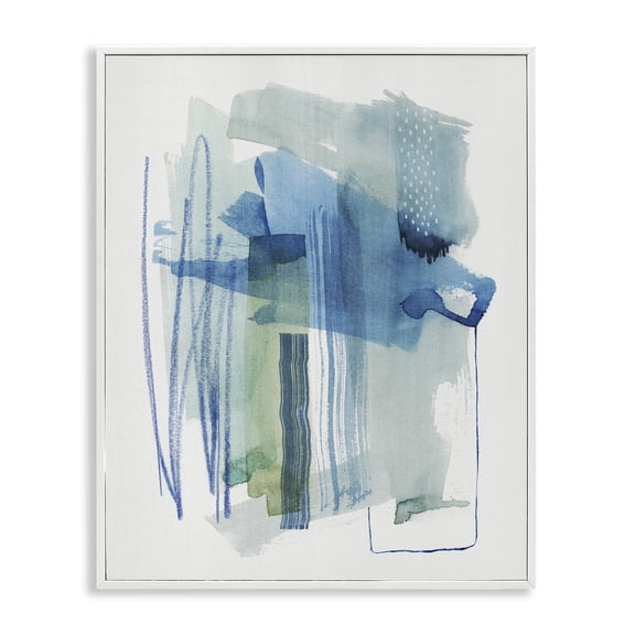 Stupell Industries Modern Chaotic Nautical Abstraction White Framed Giclee Art, 24 x 30, by Grace Popp