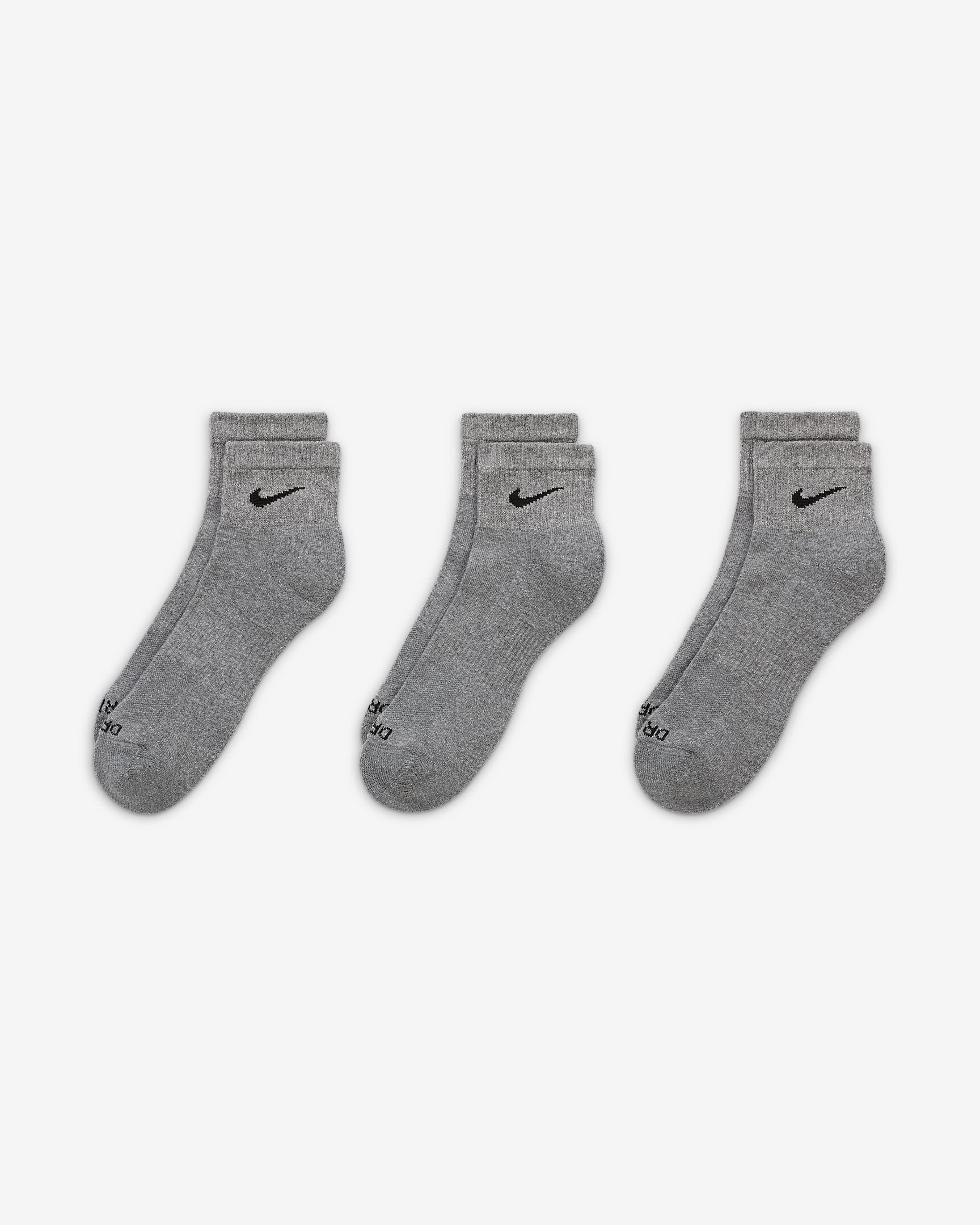 Grey nike ankle socks hotsell