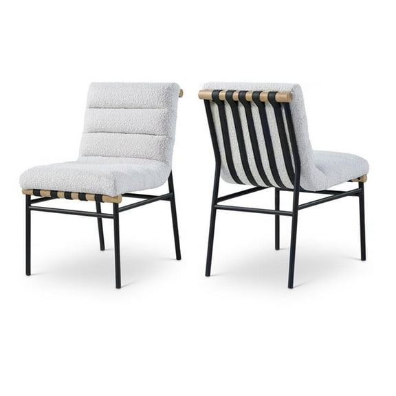Pemberly Row Modern / Contemporary Cream Dining Chair (Set of 2)