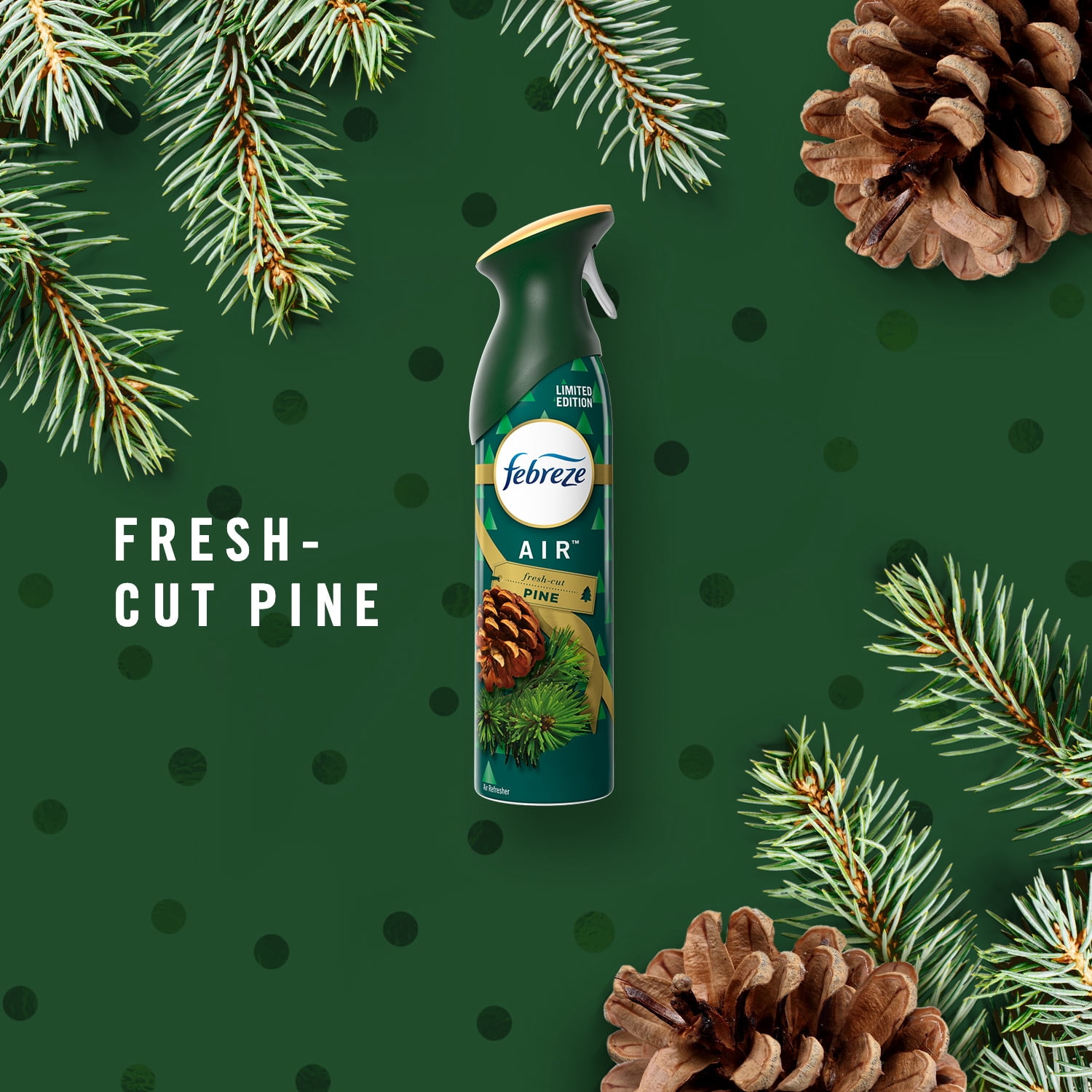 Febreze Odor-Eliminating Air Freshener Spray, Fresh Cut Pine, 2 Ct