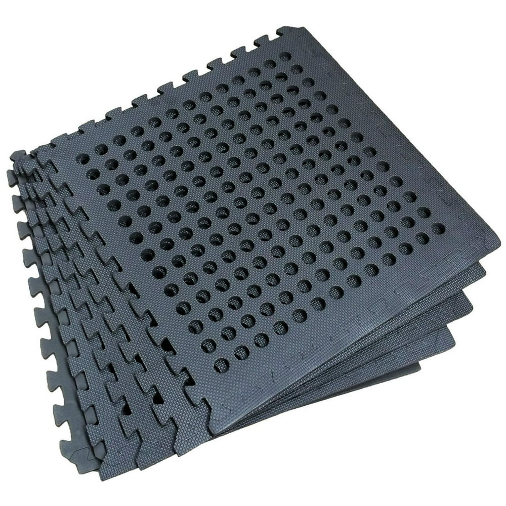 Clevr Interlocking EVA Gym Foam Floor Mat Tiles (24" x 24") Various