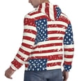 thumbnail image 6 of Kdxio Vintage American Flag Print Mens Casual Hooded Collar Drawstring Hoodies Pullover Sweatshirts Casual Long Sleeve Shirts-4X-Large, 6 of 7