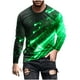 thumbnail image 1 of Blusas y camisas de manga larga y cuello redondo para hombre, camisetas casuales con estampado de moda y cuello redondo, blusas de licra de manga corta para hombre., 1 of 4