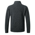 thumbnail image 4 of Herrnalise Men's Fashion Autumn And Winter Plaid Hooded Fleece Knitted Sweater Sweater Jacket Black, 4 of 4