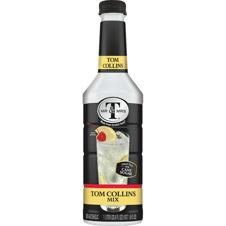 Mr & Mrs T Tom Cane Sugar Collins Mix, 33.8 fl oz, Bottle