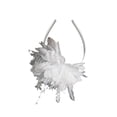 thumbnail image 2 of Diadema Sonducket ceremonia pluma flor ornamento blanco, 2 of 6