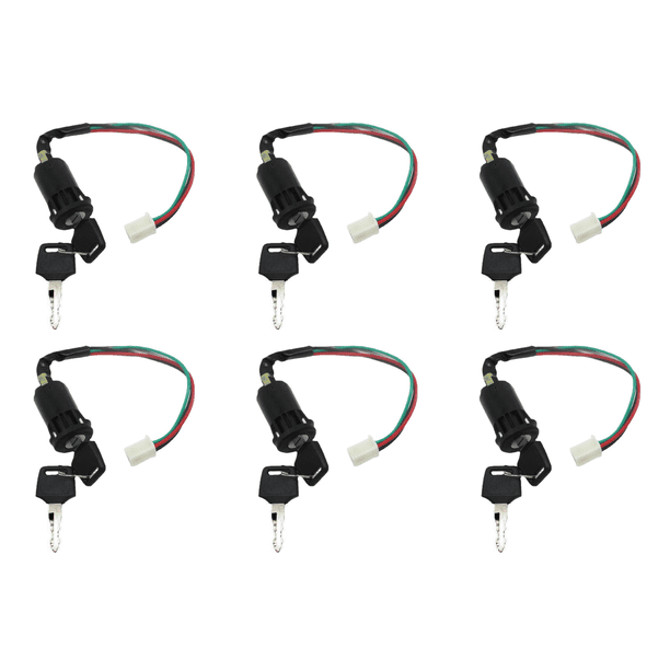 Llave de encendido, interruptor de llaves de barril, interruptor de cable de 4 pines con para ATV 50-250cc