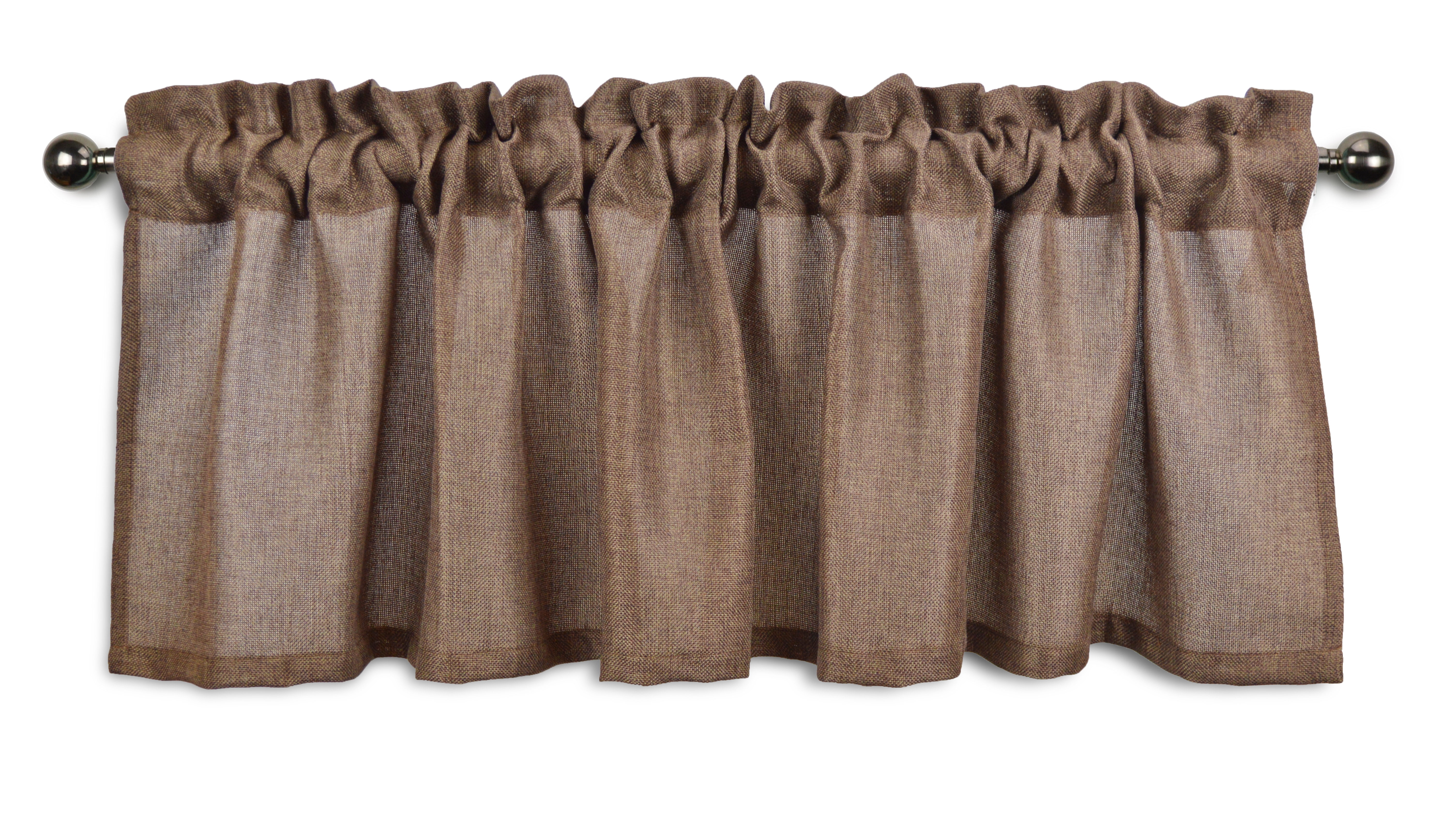 Aiking Home Pure 100% Faux Linen Window Valance - Size 56 inch x 16 ...