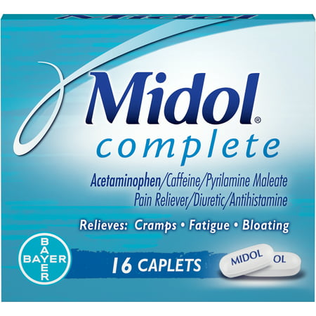 Midol Complete, Menstrual Period Symptoms Relief, Caplets, 16 (Best Menstrual Relief Pills)