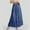 Light Blue, variant on Women's Flowy Maxi Skirt Chiffon A-Line Design Pleated Elastic Waist Ideal for Summer and Boho Elegant Long Skirt for Women