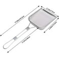 thumbnail image 2 of Square Fine Mesh Skimmer Spoon: 304 Stainless Steel Skimmer Colander Spoon, Frying Strainer Ladle Fryer Scoop, Oil Fat Skimmer Spoon Mesh Strainer with Handle for Cooking Frying Kitchen, 2 of 7