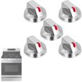 thumbnail image 1 of Paquete de 5 pomos para estufa de gas Smart Union DG94-03950 de acero inoxidable, 1 of 8