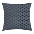 thumbnail image 1 of Japanese Throw Pillow Cushion Cover, Diamond Line Pattern with Squares and Abstract Graphic Flowers, Decorative Square Accent Pillow Case, 24 X 24 Inches, Charcoal Grey Dark Blue White, by Ambesonne, 1 of 2
