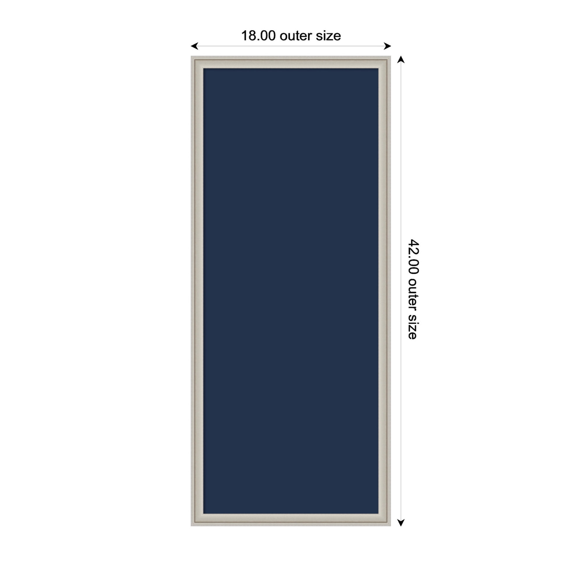 Kate and Laurel Framed Fabric Pinboard 18 x 42,  Printed Linen Classic Bulletin Board for Use as a Vision Board or Wall Organization, Florence Silver Frame